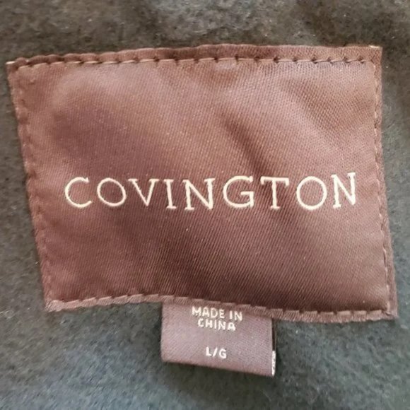 Covington Women's Hunter Green Mid Length Zip Up Coat SZ L - Picture 4 of 10